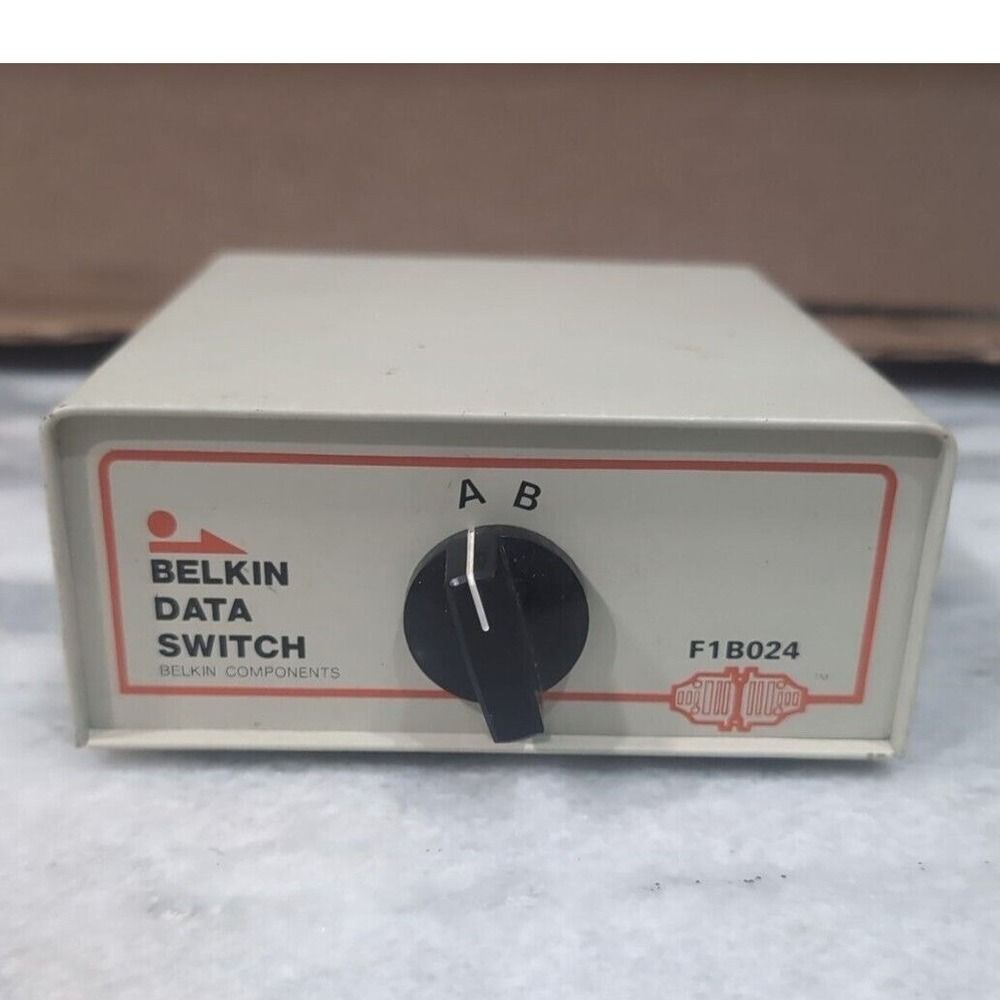 Belkin Data Switch F1B024 Vintage A/B Manual DB25 Parallel Serial Switch Box - Picture 2 of 7